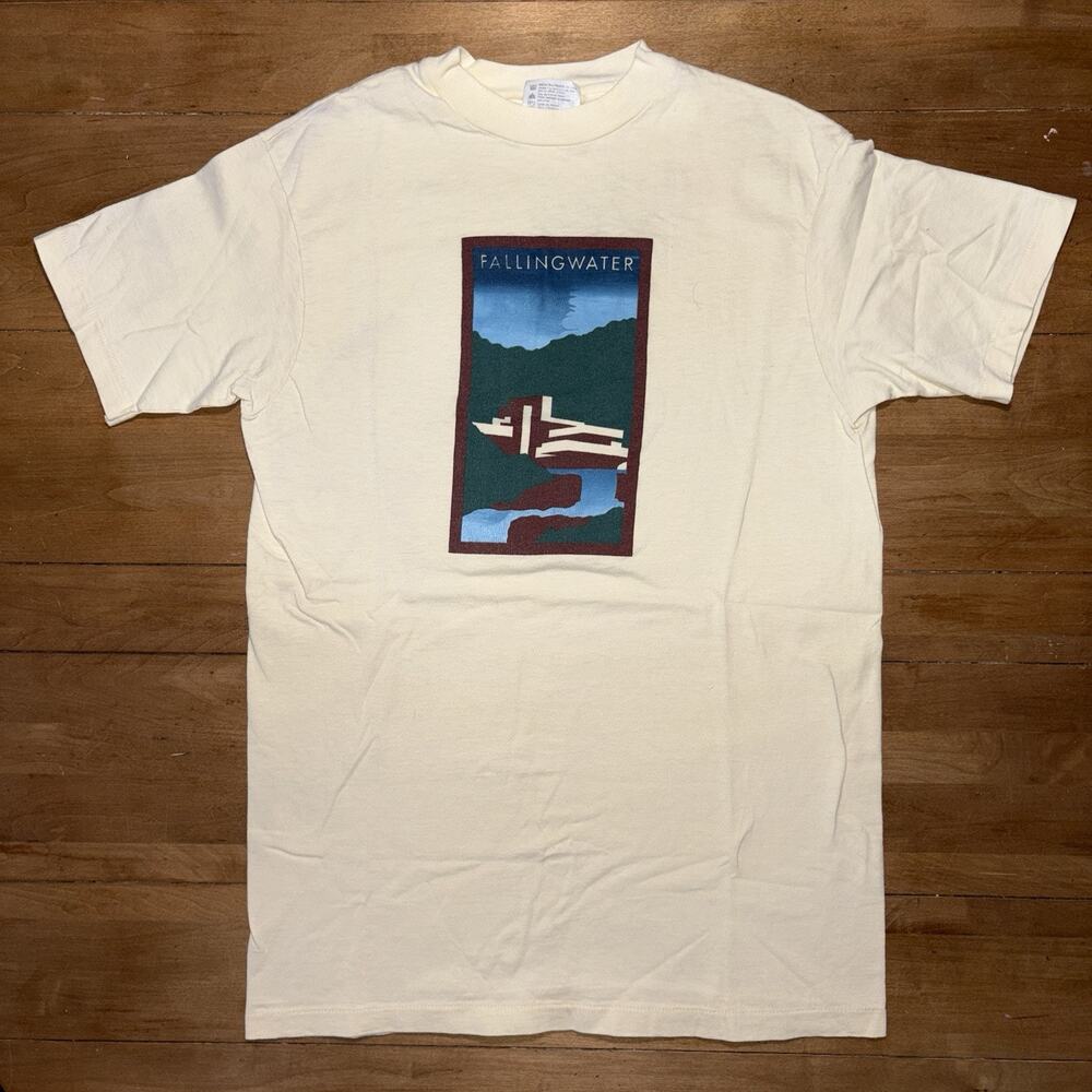 Vintage Frank Lloyd Wright Shirt Falling Water 90s Art Architecture Mid Century